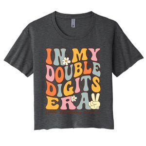 In My Double Digits Era 10th Birthday Women's Crop Top Tee