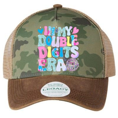 In My Double Digits Era Retro 10 Year Old 10th Birthday Girl Legacy Tie Dye Trucker Hat