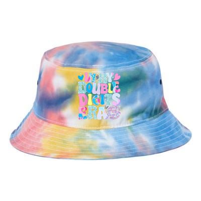 In My Double Digits Era Retro 10 Year Old 10th Birthday Girl Tie Dye Newport Bucket Hat