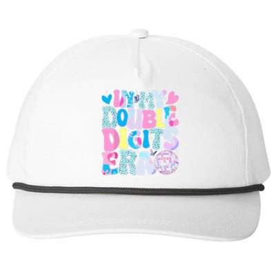 In My Double Digits Era Retro 10 Year Old 10th Birthday Girl Snapback Five-Panel Rope Hat