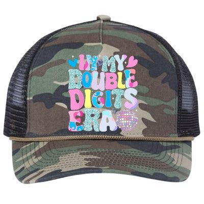 In My Double Digits Era Retro 10 Year Old 10th Birthday Girl Retro Rope Trucker Hat Cap