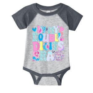 In My Double Digits Era Retro 10 Year Old 10th Birthday Girl Infant Baby Jersey Bodysuit