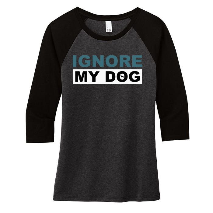 Ignore My Dog Trainer Service Dog Training Women's Tri-Blend 3/4-Sleeve Raglan Shirt