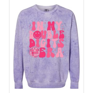 In My Double Digits Era Happy 10th Birthday Groovy Girl Colorblast Crewneck Sweatshirt