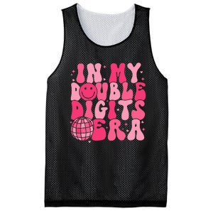 In My Double Digits Era Happy 10th Birthday Groovy Girl Mesh Reversible Basketball Jersey Tank