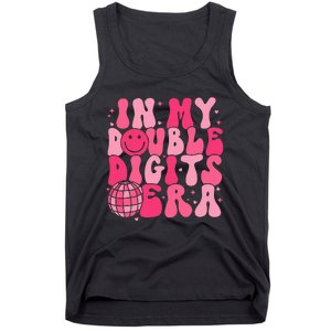 In My Double Digits Era Happy 10th Birthday Groovy Girl Tank Top