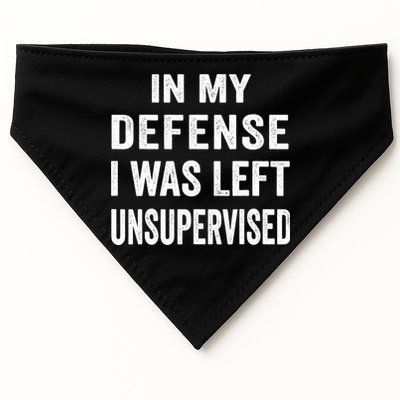 In my defense I was left unsupervised Cool Funny tee USA-Made Doggie Bandana