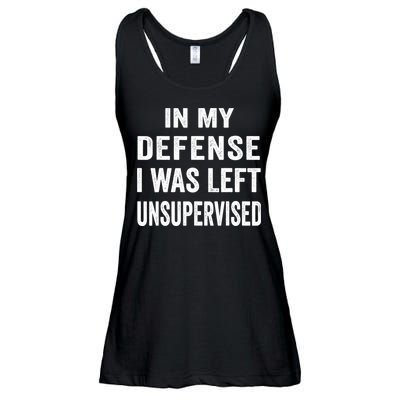 In my defense I was left unsupervised Cool Funny tee Ladies Essential Flowy Tank