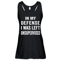 In my defense I was left unsupervised Cool Funny tee Ladies Essential Flowy Tank