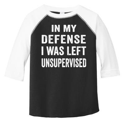 In my defense I was left unsupervised Cool Funny tee Toddler Fine Jersey T-Shirt