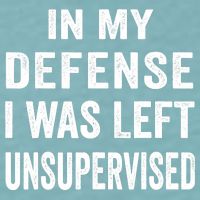 In my defense I was left unsupervised Cool Funny tee Sueded Cloud Jersey T-Shirt