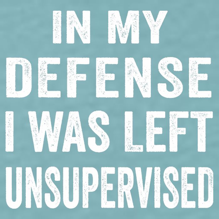 In my defense I was left unsupervised Cool Funny tee Sueded Cloud Jersey T-Shirt