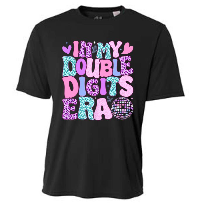 In My Double Digits Era Retro 10 Year Old 10th Birthday Girl Cooling Performance Crew T-Shirt