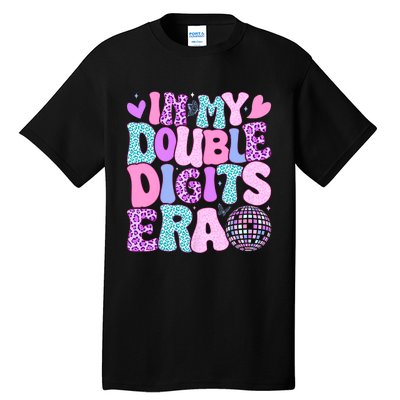 In My Double Digits Era Retro 10 Year Old 10th Birthday Girl Tall T-Shirt