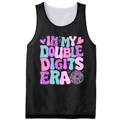 In My Double Digits Era Retro 10 Year Old 10th Birthday Girl Mesh Reversible Basketball Jersey Tank