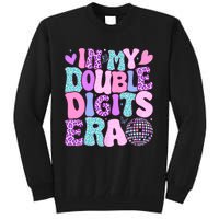 In My Double Digits Era Retro 10 Year Old 10th Birthday Girl Tall Sweatshirt