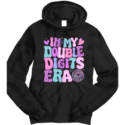 In My Double Digits Era Retro 10 Year Old 10th Birthday Girl Tie Dye Hoodie