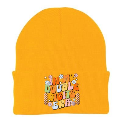 In My Double Digits Era Retro 10 Year Old 10th Birthday Girl Knit Cap Winter Beanie