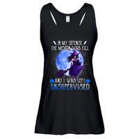 In My Defense, The Moon Was Full And I Was Left Unsupervised Ladies Essential Flowy Tank