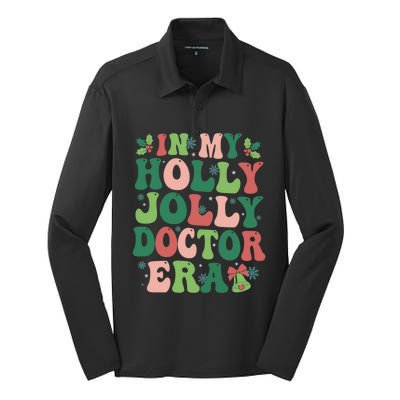 In My Doctor Era Christmas Party Season Pjm Occupation Gift Silk Touch Performance Long Sleeve Polo