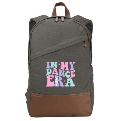 In My Dance Era For Ballet Dancer Groovy Retro Gift Cotton Canvas Backpack