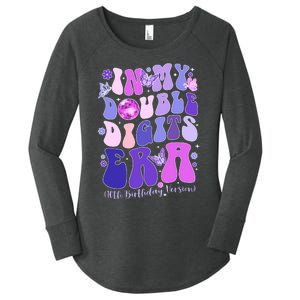 In My Double Digits Era Girls 10th Birthday Women's Perfect Tri Tunic Long Sleeve Shirt