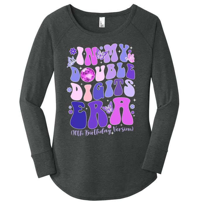 In My Double Digits Era Girls 10th Birthday Women's Perfect Tri Tunic Long Sleeve Shirt