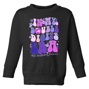 In My Double Digits Era Girls 10th Birthday Toddler Sweatshirt