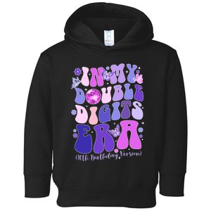 In My Double Digits Era Girls 10th Birthday Toddler Hoodie