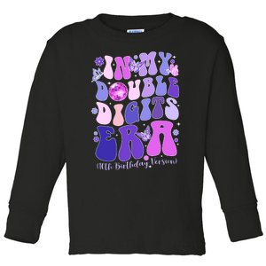 In My Double Digits Era Girls 10th Birthday Toddler Long Sleeve Shirt