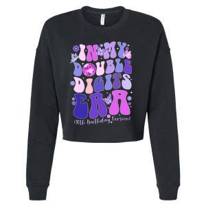 In My Double Digits Era Girls 10th Birthday Cropped Pullover Crew