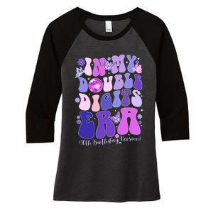 In My Double Digits Era Girls 10th Birthday Women's Tri-Blend 3/4-Sleeve Raglan Shirt