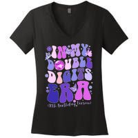 In My Double Digits Era Girls 10th Birthday Women's V-Neck T-Shirt