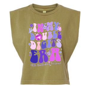 In My Double Digits Era Girls 10th Birthday Garment-Dyed Women's Muscle Tee