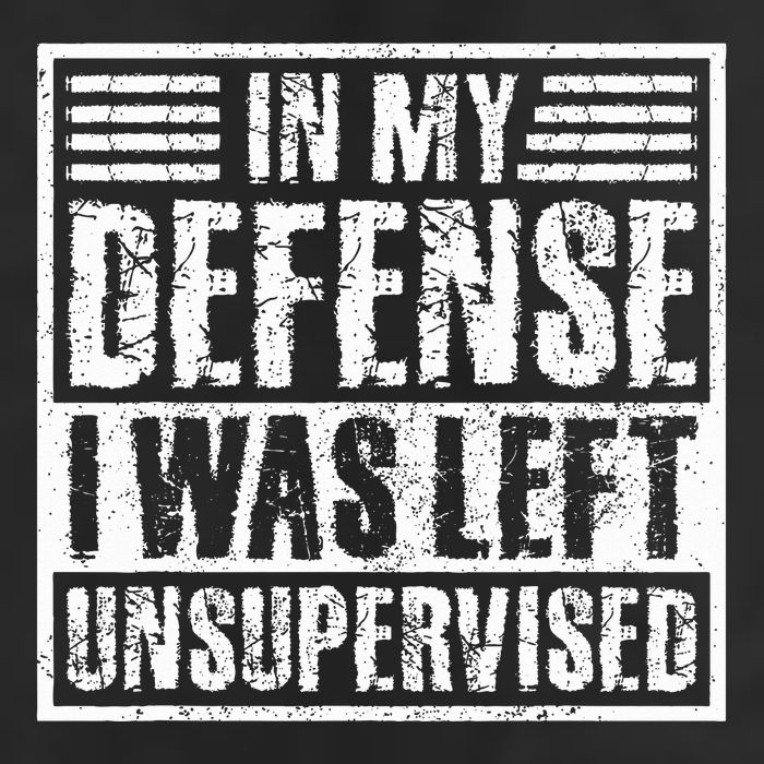 In My Defense I Was Left Unsupervised  Funny Garment-Dyed Heavyweight T-Shirt