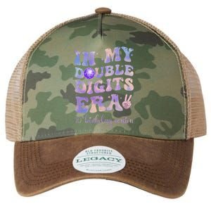 In My Double Digits Era 10th Birthday Version Groovy Retro Legacy Tie Dye Trucker Hat