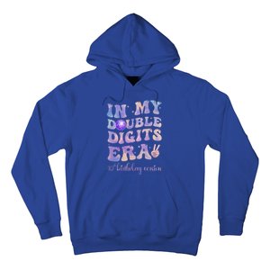 In My Double Digits Era 10th Birthday Version Groovy Retro Hoodie