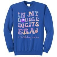 In My Double Digits Era 10th Birthday Version Groovy Retro Sweatshirt