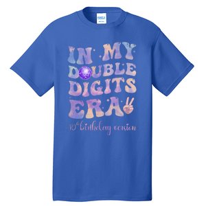 In My Double Digits Era 10th Birthday Version Groovy Retro Tall T-Shirt