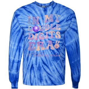 In My Double Digits Era 10th Birthday Version Groovy Retro Tie-Dye Long Sleeve Shirt