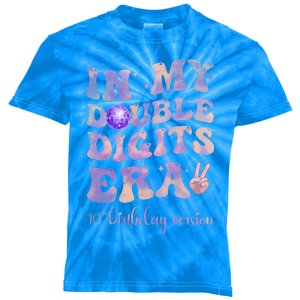 In My Double Digits Era 10th Birthday Version Groovy Retro Kids Tie-Dye T-Shirt