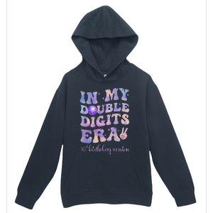 In My Double Digits Era 10th Birthday Version Groovy Retro Urban Pullover Hoodie