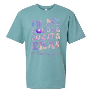 In My Double Digits Era 10th Birthday Version Groovy Retro Sueded Cloud Jersey T-Shirt