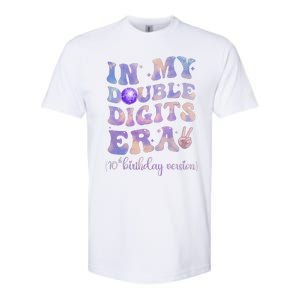 In My Double Digits Era 10th Birthday Version Groovy Retro Softstyle CVC T-Shirt