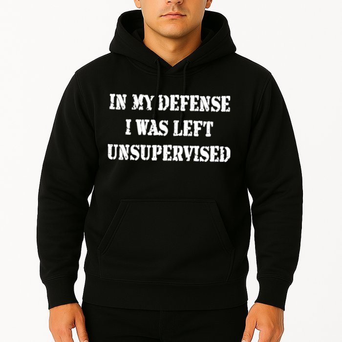 In My Defense I Was Left Unsupervised Hoodie