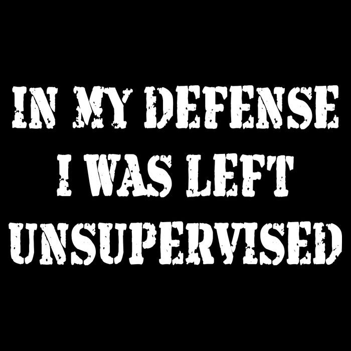 In My Defense I Was Left Unsupervised Button