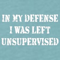 In My Defense I Was Left Unsupervised Sueded Cloud Jersey T-Shirt