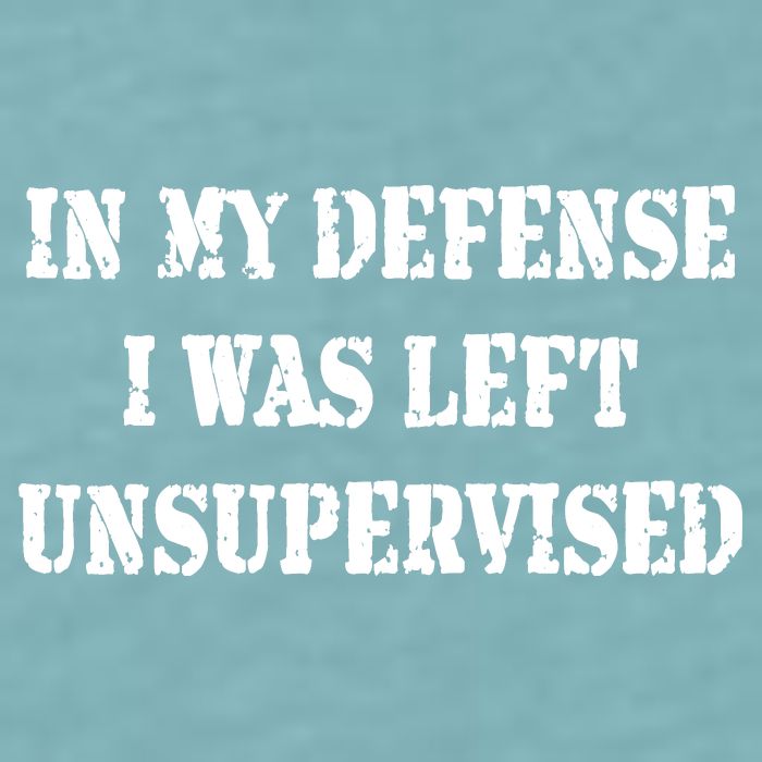 In My Defense I Was Left Unsupervised Sueded Cloud Jersey T-Shirt