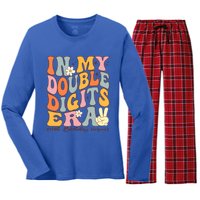 In My Double Digits Era 10th Birthday Women's Long Sleeve Flannel Pajama Set 