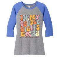 In My Double Digits Era 10th Birthday Women's Tri-Blend 3/4-Sleeve Raglan Shirt